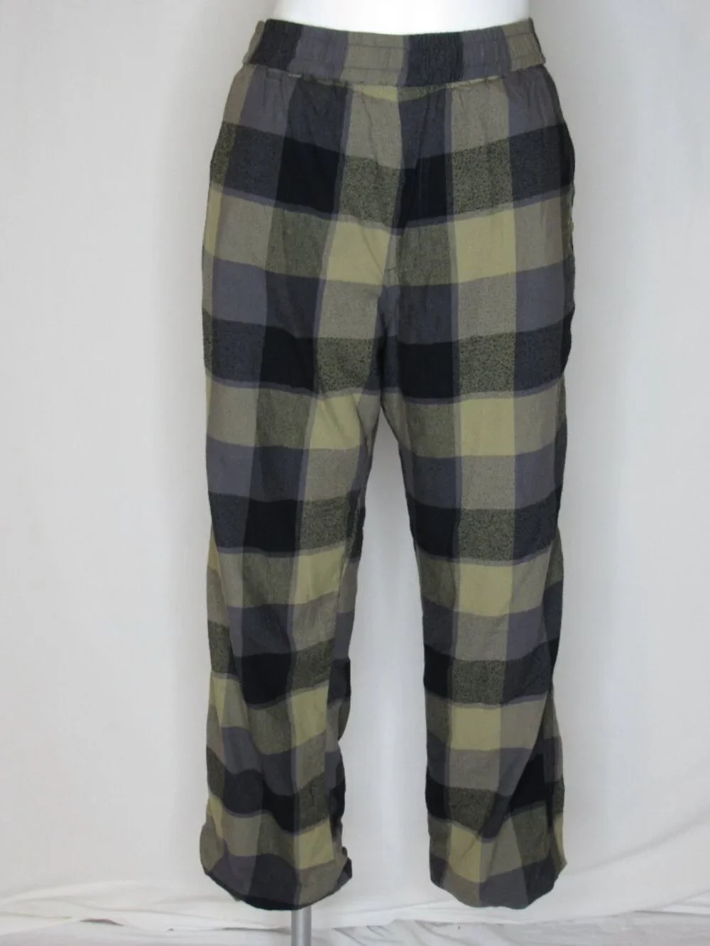 Prana Plaid Flannel ASYLUM Lined Pajama Lounge Pants Men's L Large